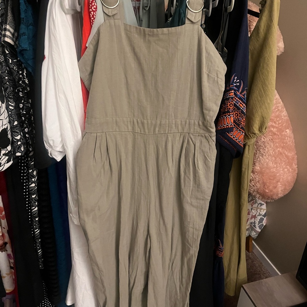 Elegant Olive Green Jumpsuit